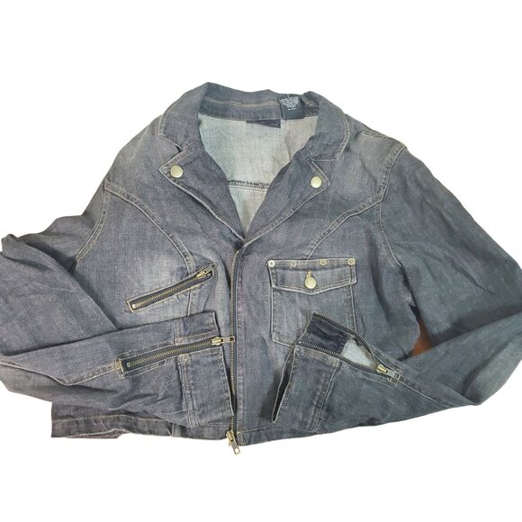 Torrid Women's Denim Cropped Jacket Size 3 - Picture 4 of 10